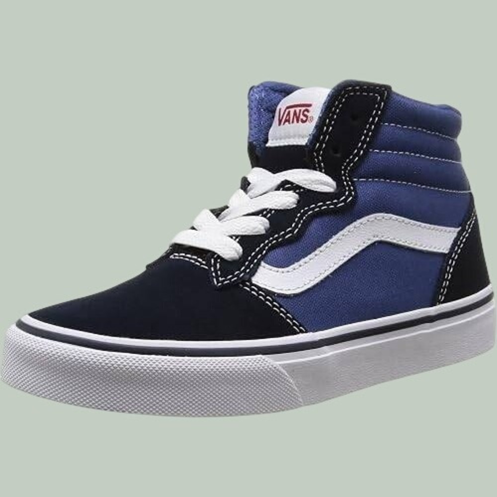 Vans Milton Hi High Navy Black Suede Canvas High Top Men's Size 13